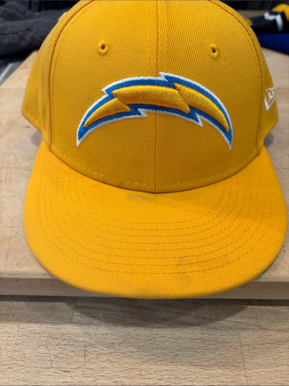New Era Yellow Chargers Logo Fitted Hat